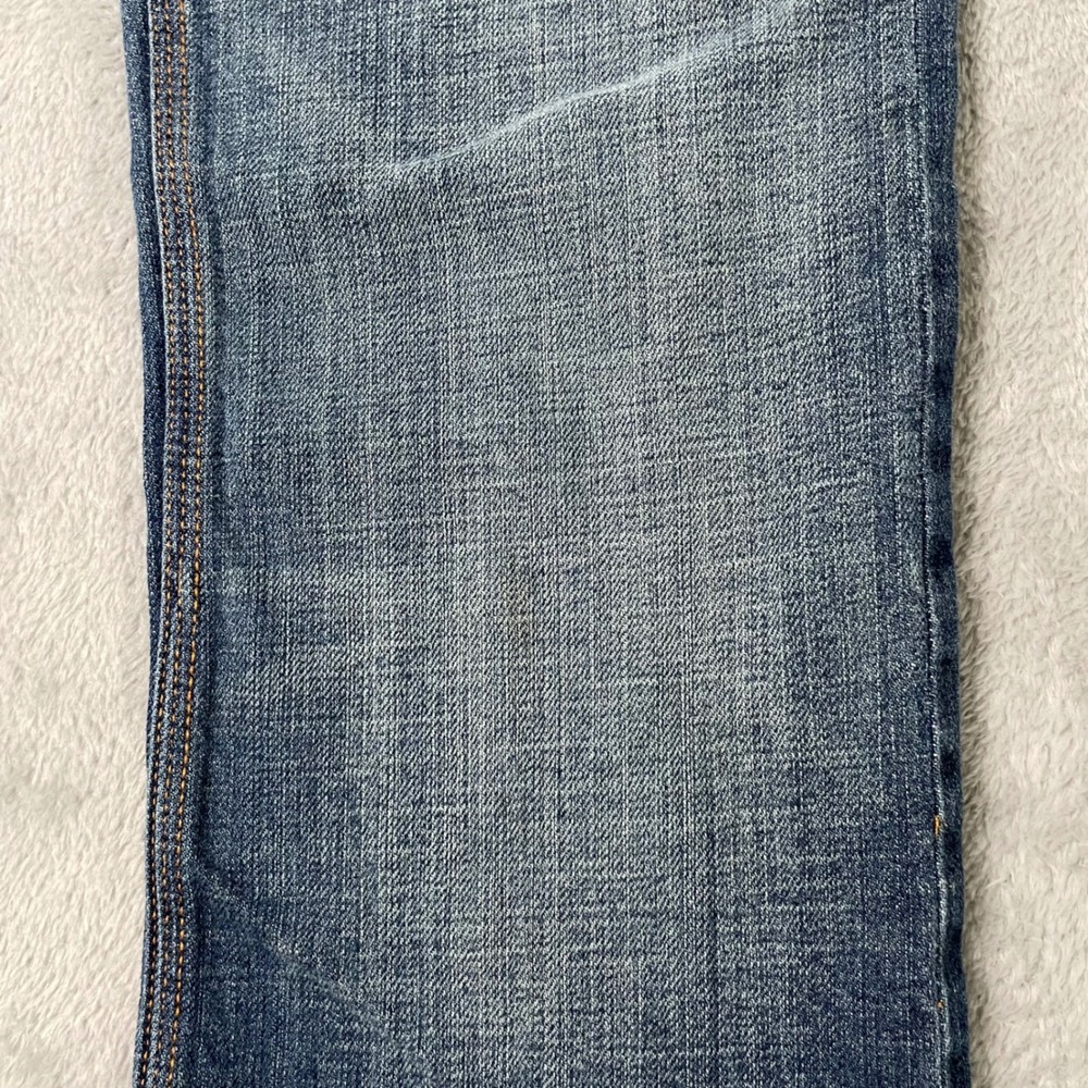 7 For All Mankind Flynt Bootcut Jean Womens 29 Blue A Pocket Lowrise Y2K Mcbling - Picture 6 of 11
